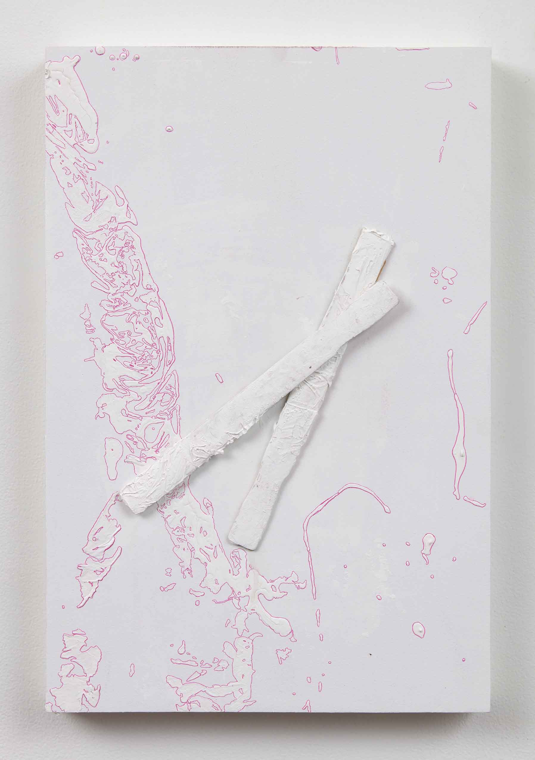 Elise Nguyen Quoc, <i>Untitled 1</i>, 2026. Mixed media on wood panel, 24 x 15 3/4 x 2 in (61 x 40 x 5.1 cm)
